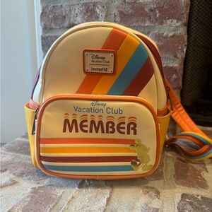 Loungefly Disney Vacation Club Member Striped Backpack